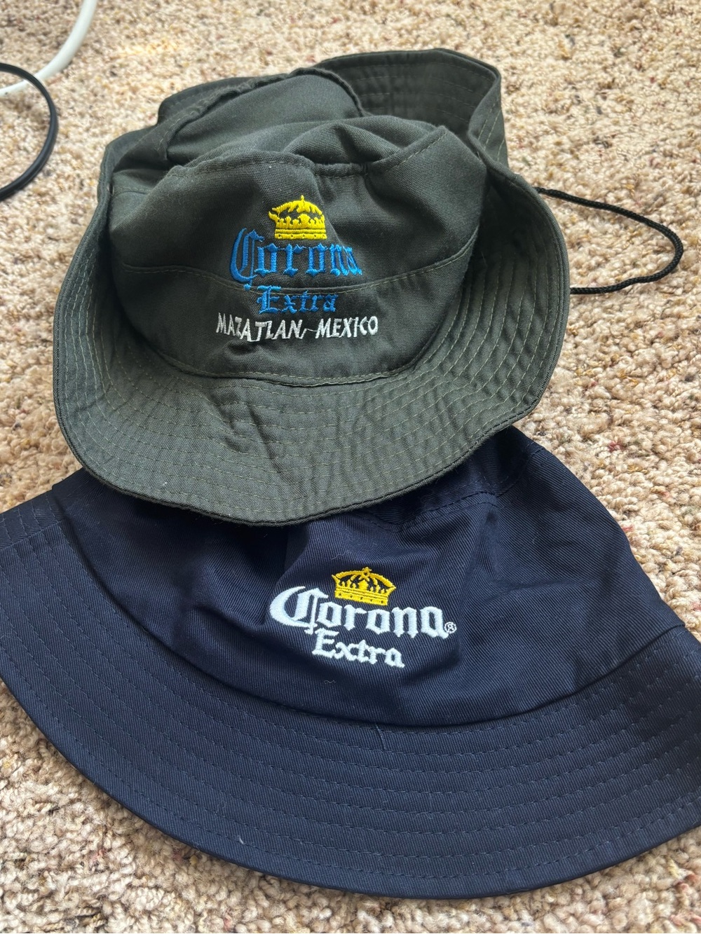 Corona Bucket Hat Duo in Navy and Olive